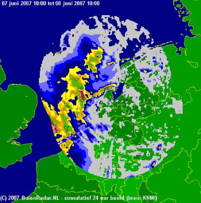 cumulatief radarbeeld tot 10.00uur